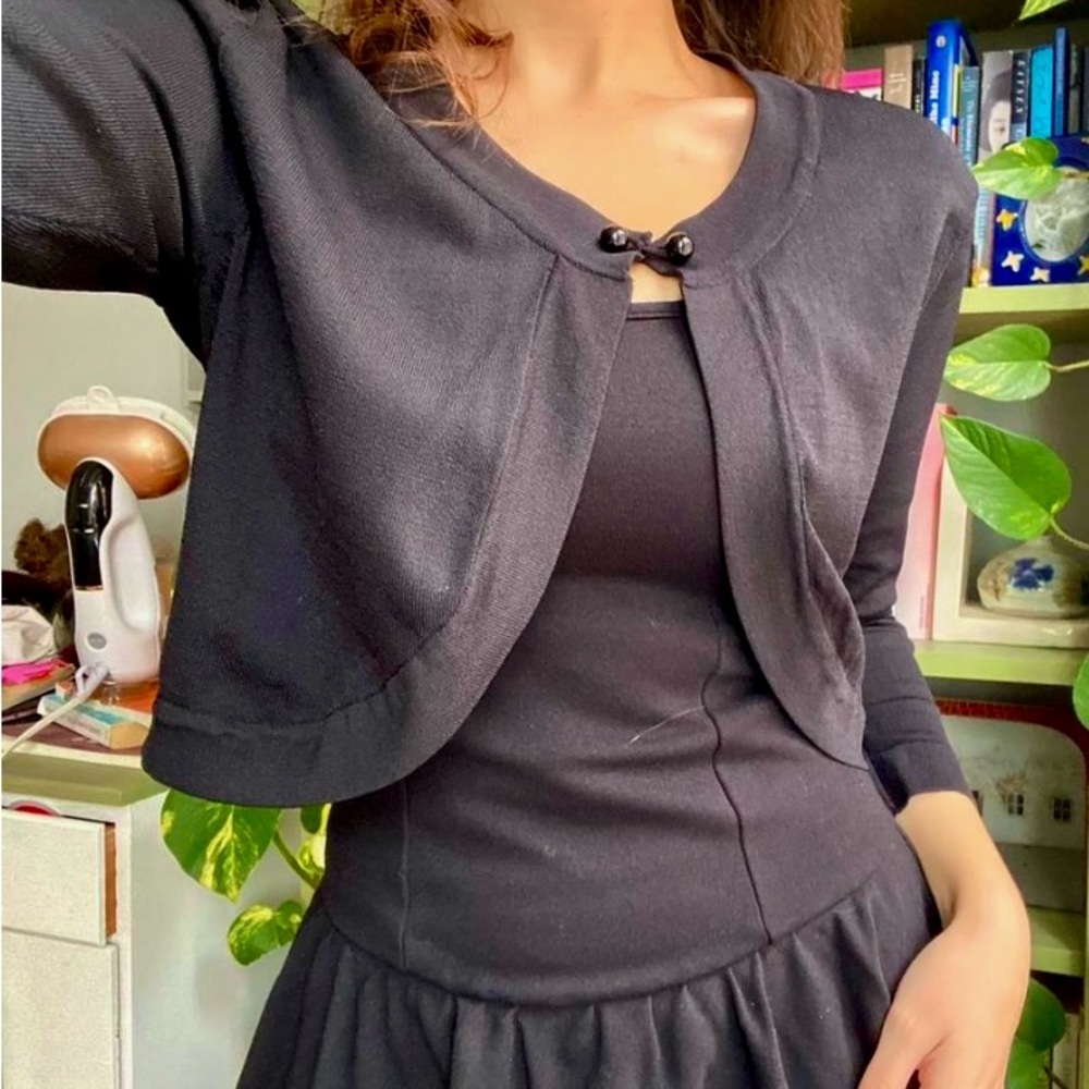 Jessica Howard Black Women's Shrug - Size L